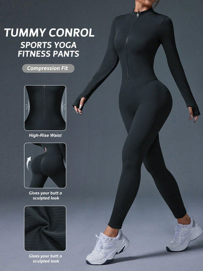 EMBODI Seamless Long-Sleeve Jumpsuit